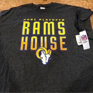 2X.  2021 Playoffs NFL Rams tee gray. NWT